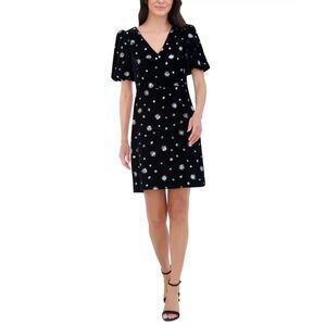 Eliza J Black Floral Dress